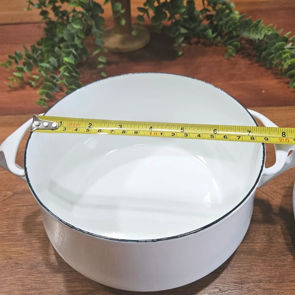 Dansk Kobenstyle White 2 Qt Enamel Casserole Dutch Oven w/ Lid JHQ New